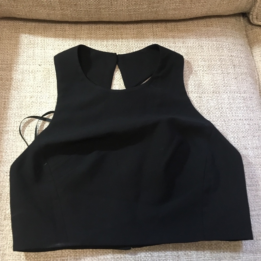 Free People Black Halter Blouse